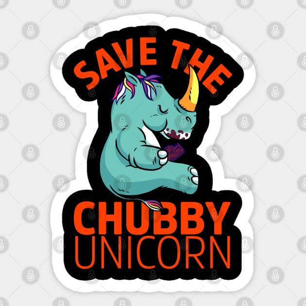 Save The Chubby Unicorn Sticker by dirtbikeart